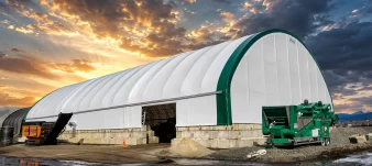 Pacific Coast Renewables XP100 MegaDome fabric building in Abbotsford, BC